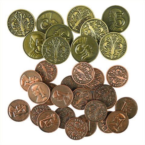 Металлические монеты в стиле эпохи Ренессанса
