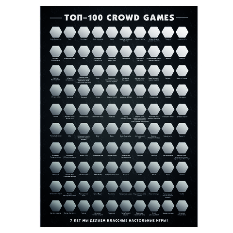 Плакат со стираемым слоем «Топ-100 Crowd Games»