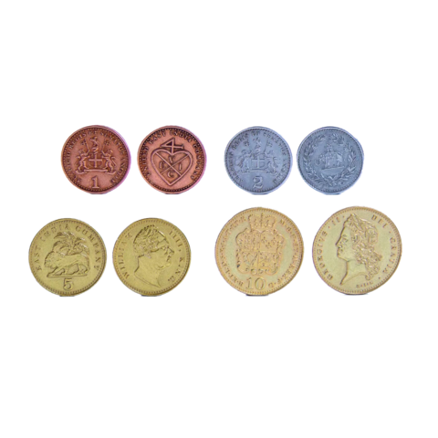 Металлические монеты для игры «Джон Компани. Второе издание»