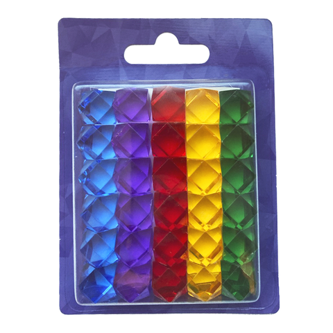 Разноцветные кристаллы для настольных игр