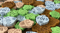 Honey Buzz. Wooden Coins