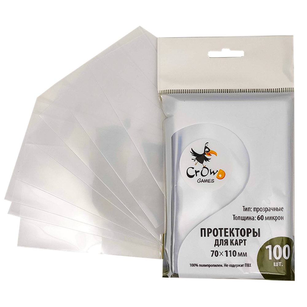 Протекторы Crowd Games для карт 70 x 110 мм (60 мк, 100 шт.)