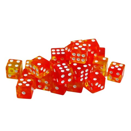 Набор оранжевых кубиков для настольных ролевых игр (12 шт.)