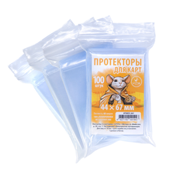 Комплект протекторов Crowd Games для карт 44 × 67 мм (60 мк, 400 шт.)