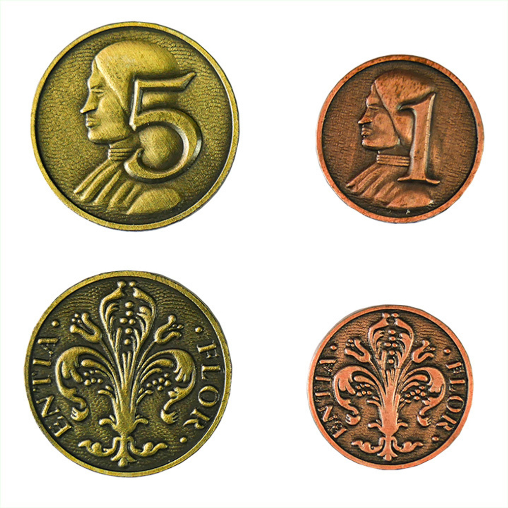 Металлические монеты в стиле эпохи Ренессанса