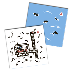 Промонабор «Квадраты исследований» для игры «Морской патруль»