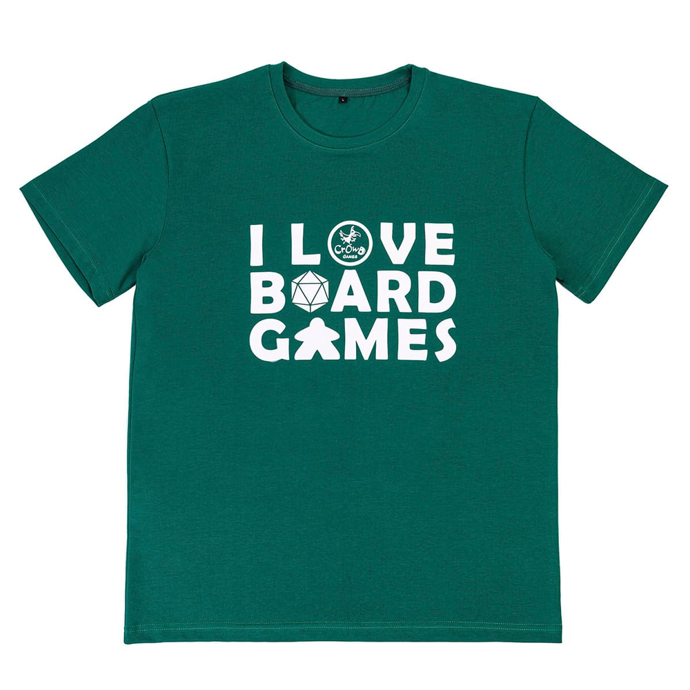 Футболка I love board games-A-2027-green-xxxl-crowdgames.ru-4