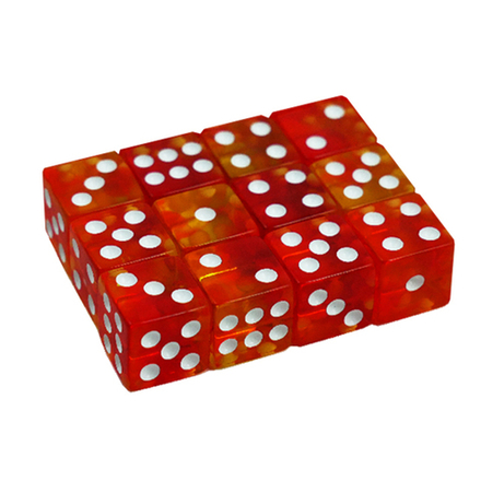 Набор оранжевых кубиков для настольных ролевых игр (12 шт.)