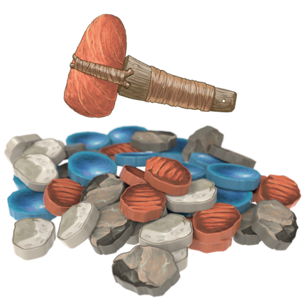 Акриловые фишки добычи ископаемых «Stonesaga. Наскальная история». Предзаказ