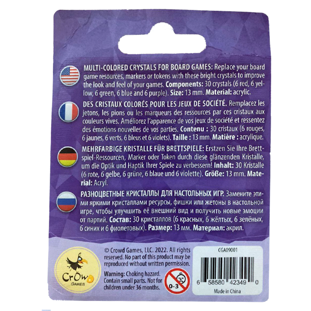 Разноцветные кристаллы для настольных игр