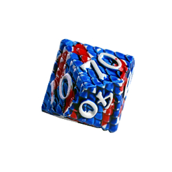 Набор металлических кубиков для ролевых игр (красно-синий)