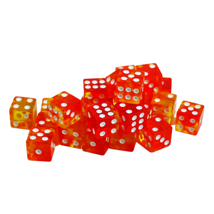 Набор оранжевых кубиков для настольных ролевых игр (12 шт.)