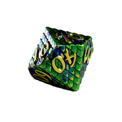 Набор металлических кубиков для ролевых игр (зелёный)