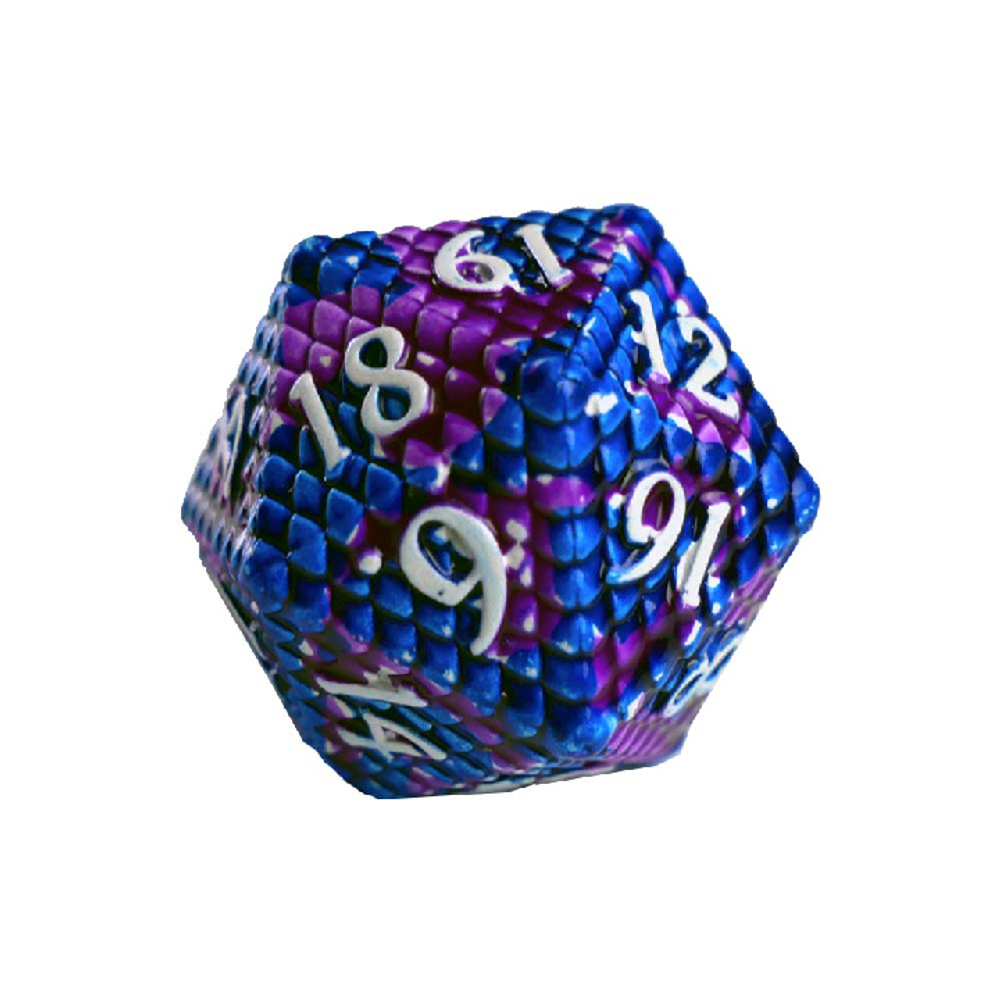 Набор металлических кубиков для ролевых игр (сине-фиолетовый)